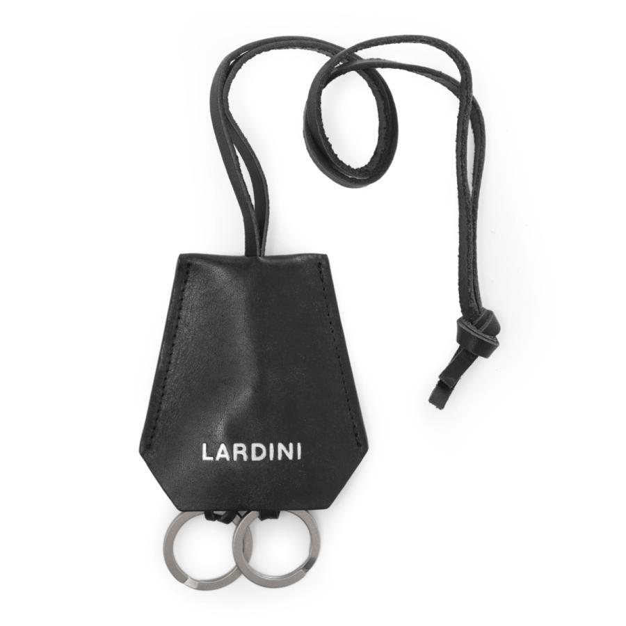 LARDINI（ラルディーニ） ストラップ付き キーリング ブラック メンズ