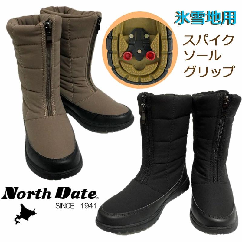 NORTH DATE（ノースデイト） 送料無料 ブーツ 防寒 スパイク付き 耐水