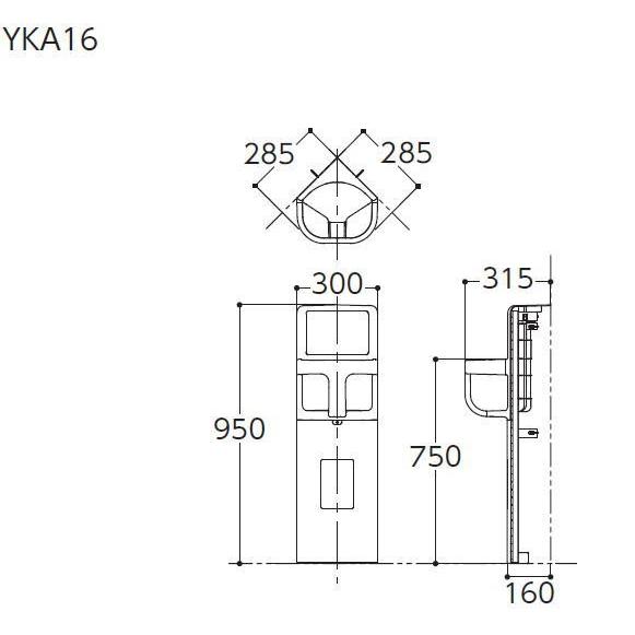 TOTO ◇品番 ：YKA16S / TOTO：ベビーチェア コーナー設置タイプ (旧