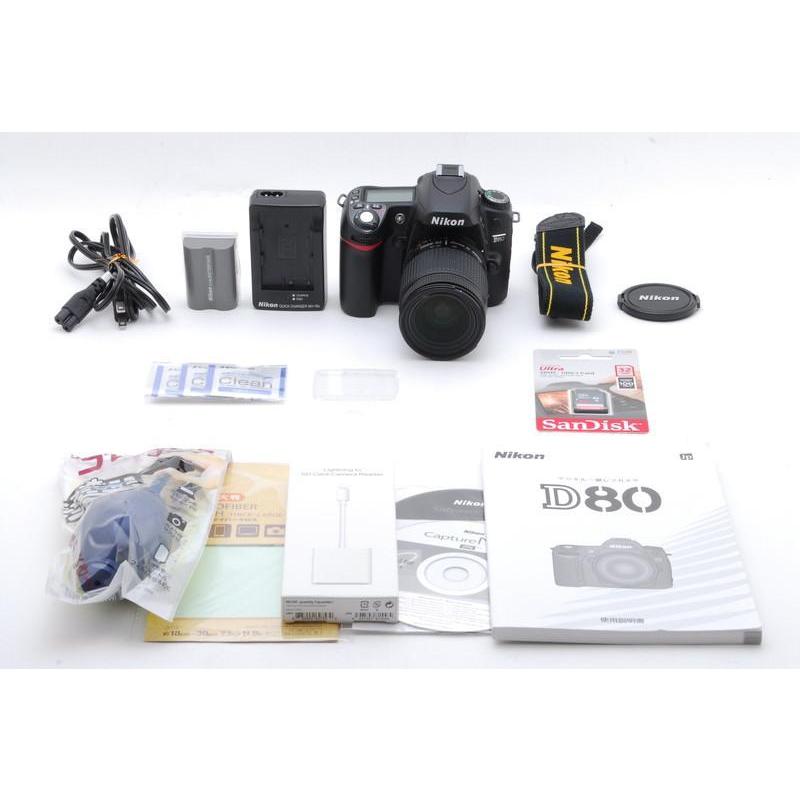 ニコンD Nikon ニコン D80 レンズキット 新品SD32GB付き iPhone転送
