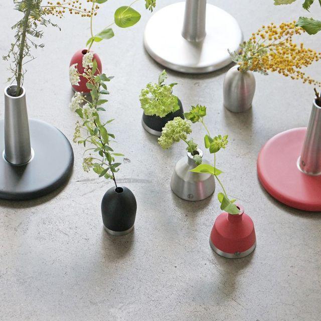 一輪挿し 花瓶 フラワーベース アルミ 小さい おしゃれ Alx Vase Kaku