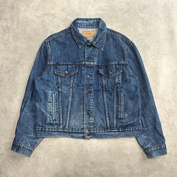 80's LEVI'S 70506-0216 Denim Trucker Jacket SIZE/48 Made in Canada