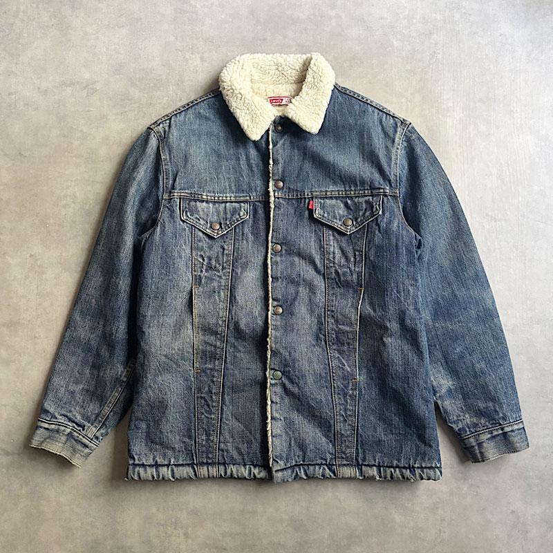 70's Levi's 70605-0217 Boa Denim Jacket Made in USA/42 70年代