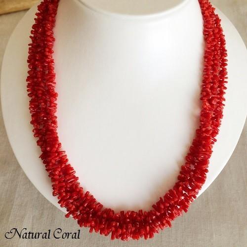赤珊瑚 あかさんご ネックレス 枝 ヤタラ ナチュラルコーラル 送料無料