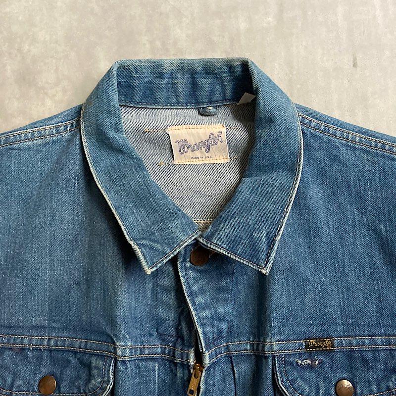 60's WRANGLER 24MJZ Denim Jacket Made in USA 48 60年代 ラングラー