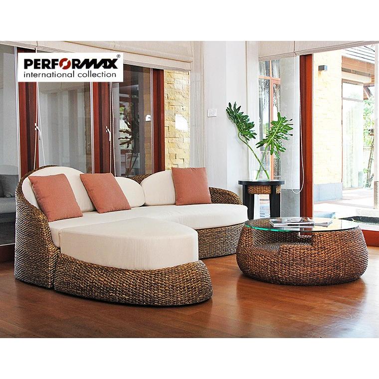 ソファー 高品質 ウォーターヒヤシンス カウチ コーナー ソファ 3P