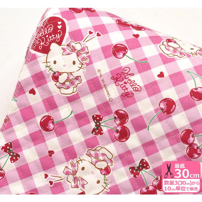 キルト ハローキティ KTチェリー キティちゃんとサクランボの