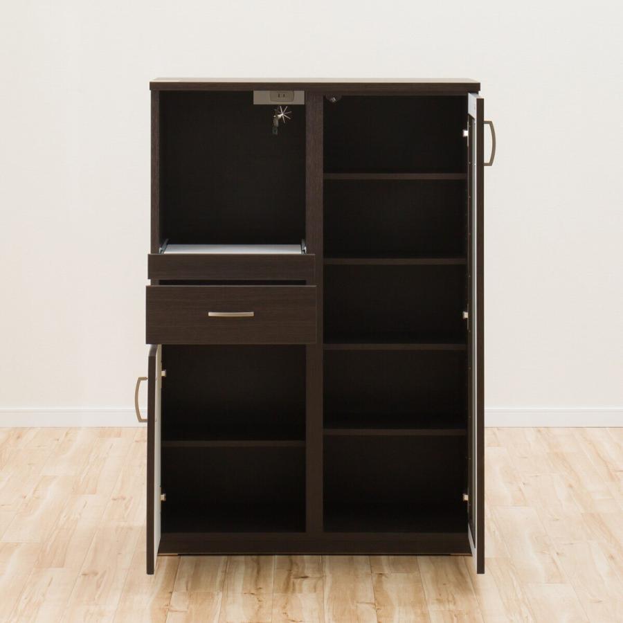 ニトリ（NITORI） 幅80cm レンジボード (コパンT 80MRB DBR) キッチン