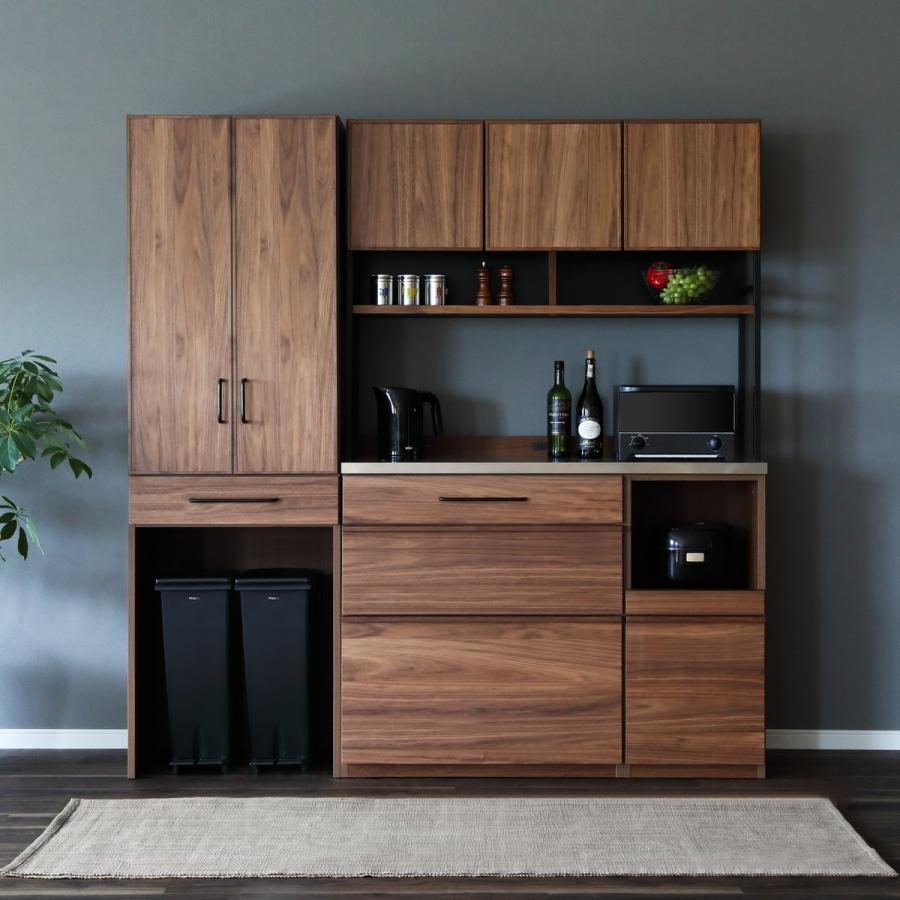 ニトリ キッチンボード 幅120×奥行40.5×高さ180.5cm ダークブラウン系