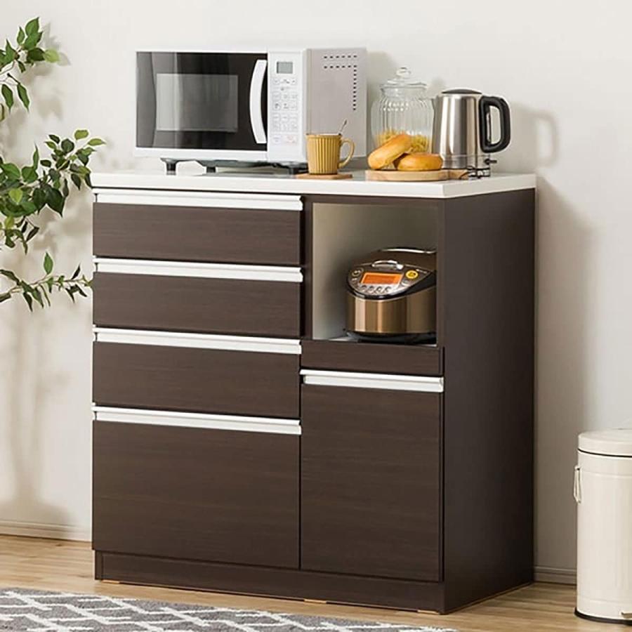 ニトリ（NITORI） キッチンカウンター(レジューム90QH-R DBR) ニトリ