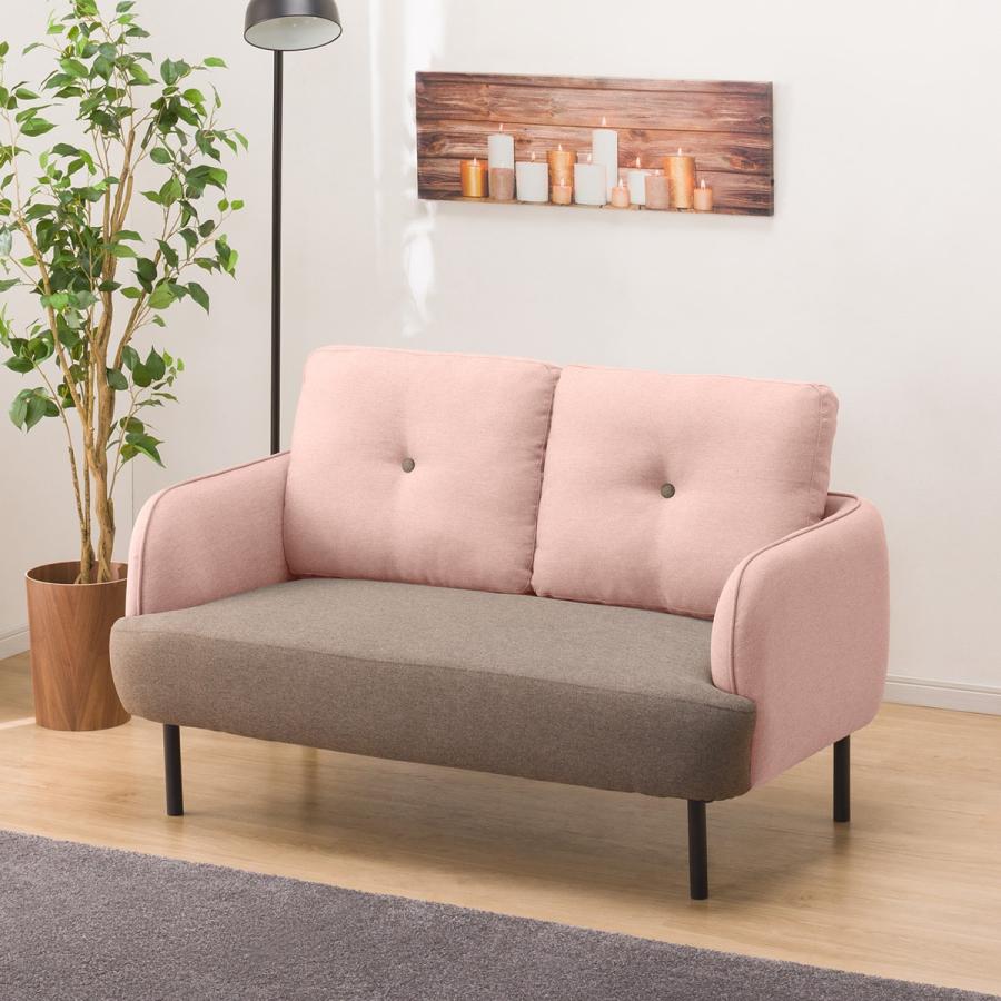 ニトリ 2人掛け ローソファにもなるコンパクトソファ 布張りタイプ