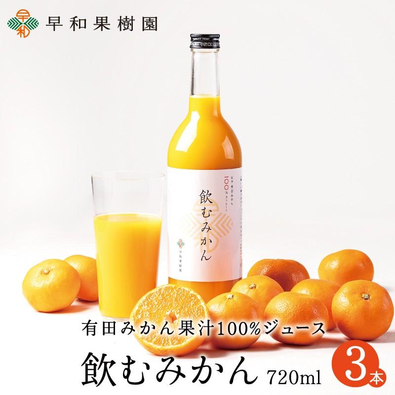 早和果樹園 みかん ジュース 有田 無添加 ストレート 果汁100％ 飲む