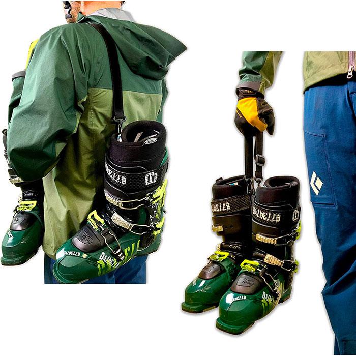 ブーツキャリアストラップ セット スキー板 ブーツ 子供にも対応 斜め