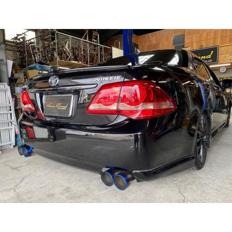 200系クラウン リアピース ストレート チタン4本出し マフラー