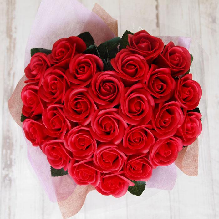 ソープフラワー ハートのアレンジ 1個 花束 誕生日 記念日 お礼 ギフト