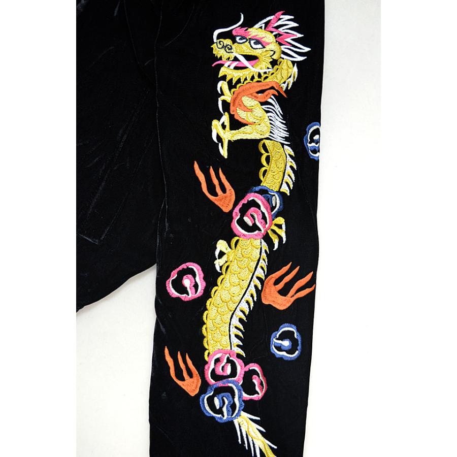 龍虎別珍スカジャン 朧 9043831 おぼろ 和柄 和風 ベロア スーベニア