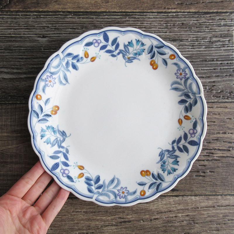 NARUMI プレート 皿 食器 NRC STUDIO JAPAN 木の実 青い花柄 / ナルミ