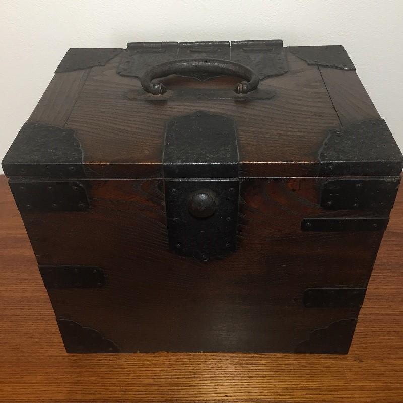 アンティーク 明治時代 欅 懸硯 船箪笥 時代箪笥 小箪笥 日本製 : SK