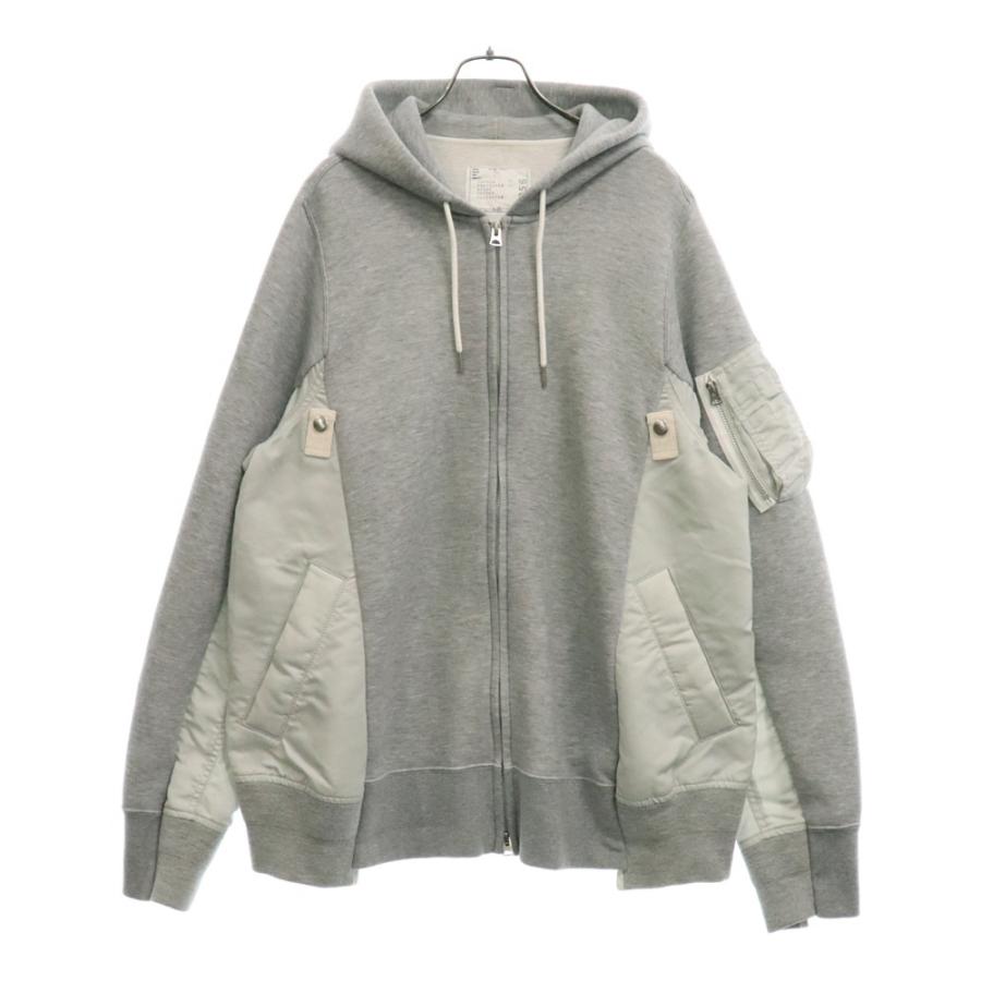 sacai（サカイ） Sponge Sweat x Nylon Twill Hoodie SCM-056 スポンジ