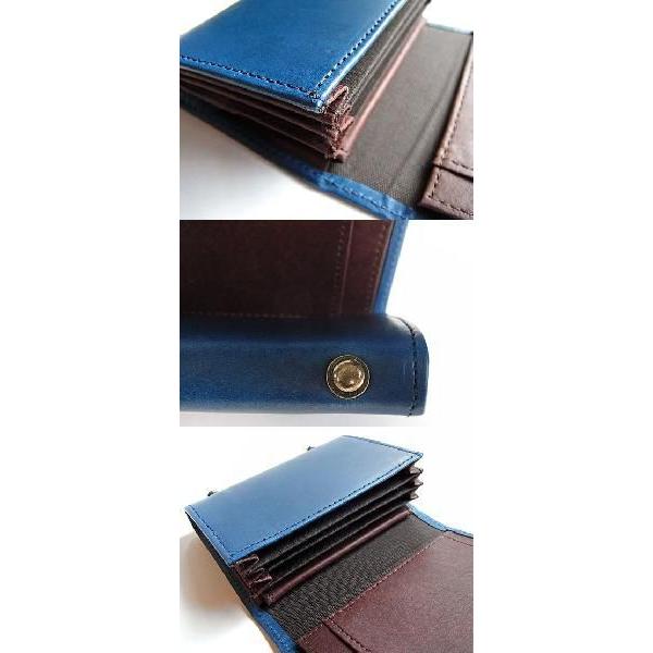 m+（エムピウ） コンパクトな財布 MILLEFOGLIE2 25 Pig ブルーチョコ