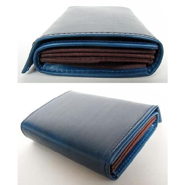 m+（エムピウ） コンパクトな財布 MILLEFOGLIE2 25 Pig ブルーチョコ