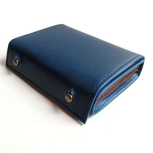 m+（エムピウ） コンパクトな財布 MILLEFOGLIE2 25 Pig ブルーチョコ