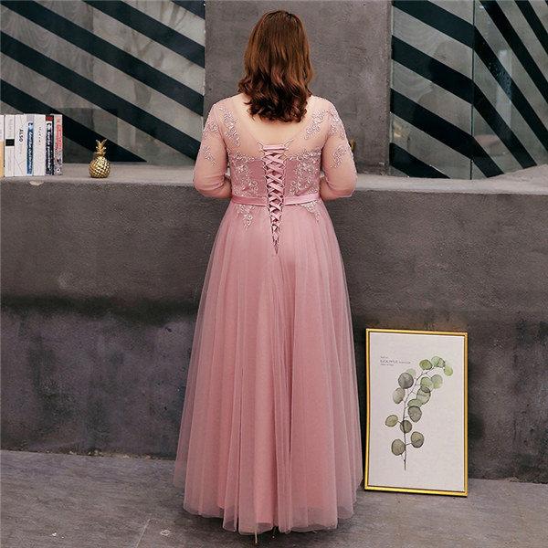 パーティードレス 大きいサイズ ロングドレス 演奏会 結婚式 レース 袖