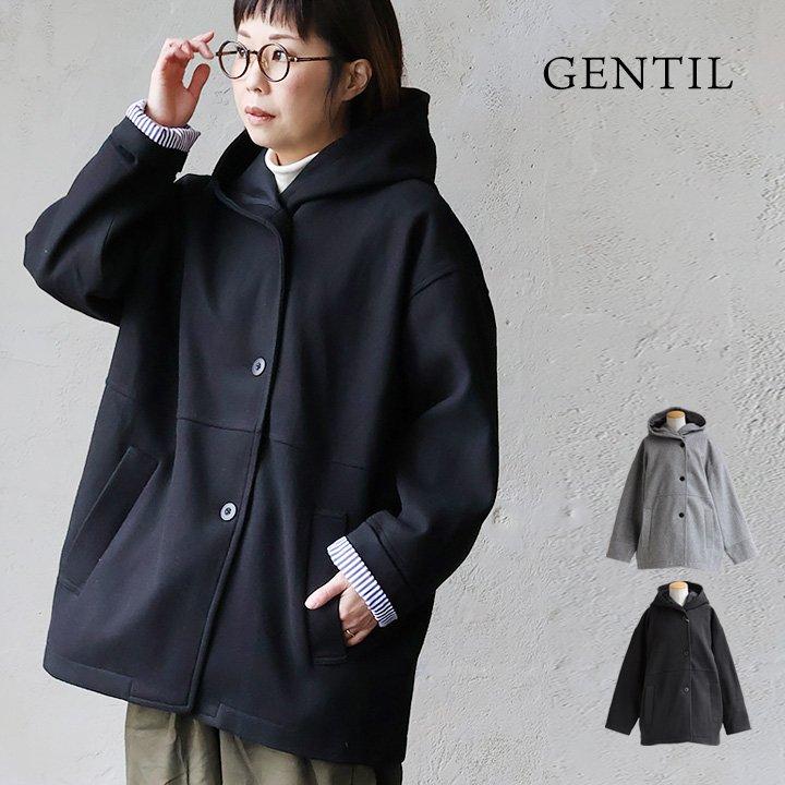 PATY コート メルトン風 レディース フード付き ポリエステル 裏地付き