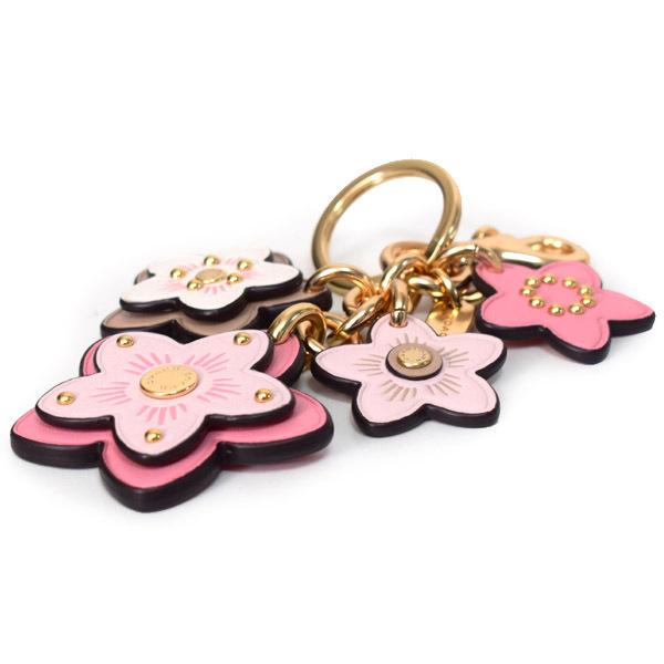 COACH（コーチ） キーホルダー スムースレザー ワイルドフラワー 花
