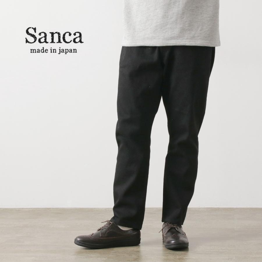 Sanca（サンカ） ブラック デニムテーパード 5Pパンツ / セルヴィッチ