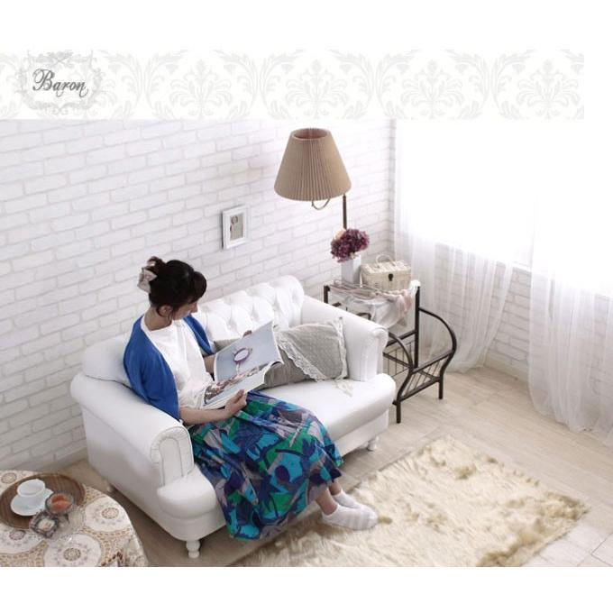 ソファ ソファー 二人掛け用 ホワイト ロマンチック 姫系 2人掛け