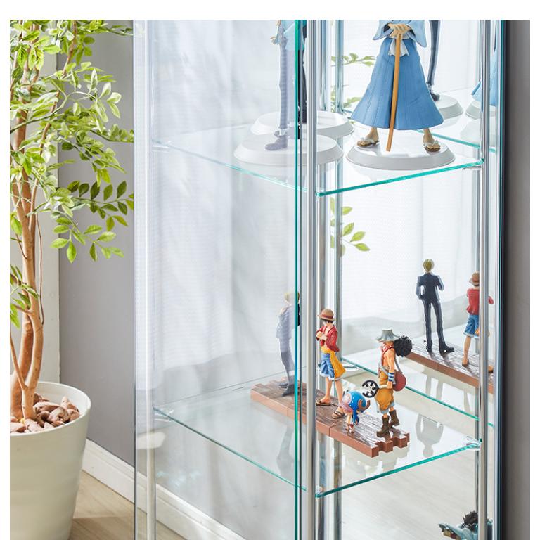 ガラスコレクションケース フィギュアケース 3段 背面ミラー 付き 幅