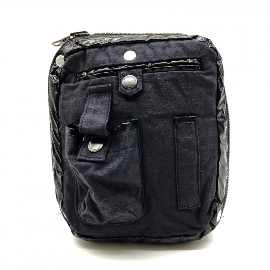 MARK&LONA（マークアンドロナ） 異素材リバーシブルポーチ 黒 ゴルフ