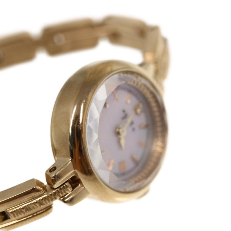 agete（アガット） 美品・アガット ソーラーウォッチ ラウンドフォルム