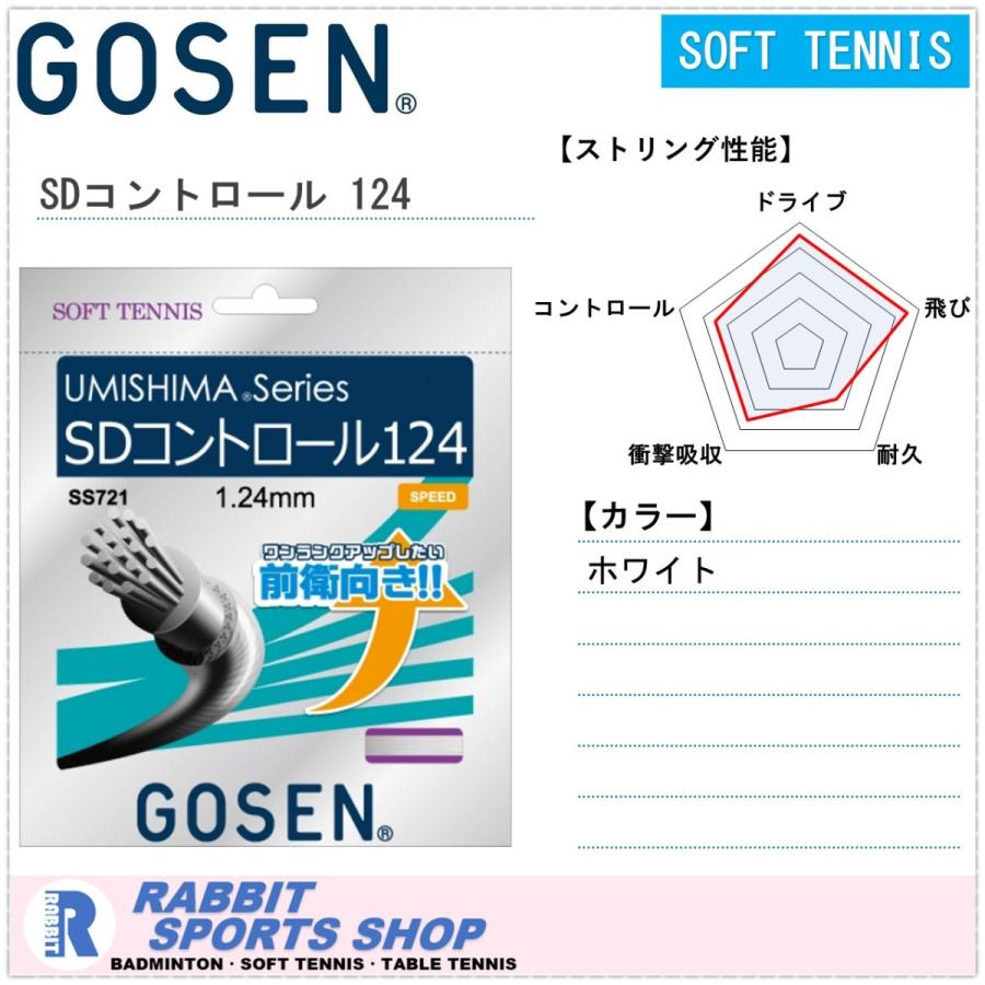 GOSEN（ゴーセン） SDコントロール124 ソフトテニスガット SS721