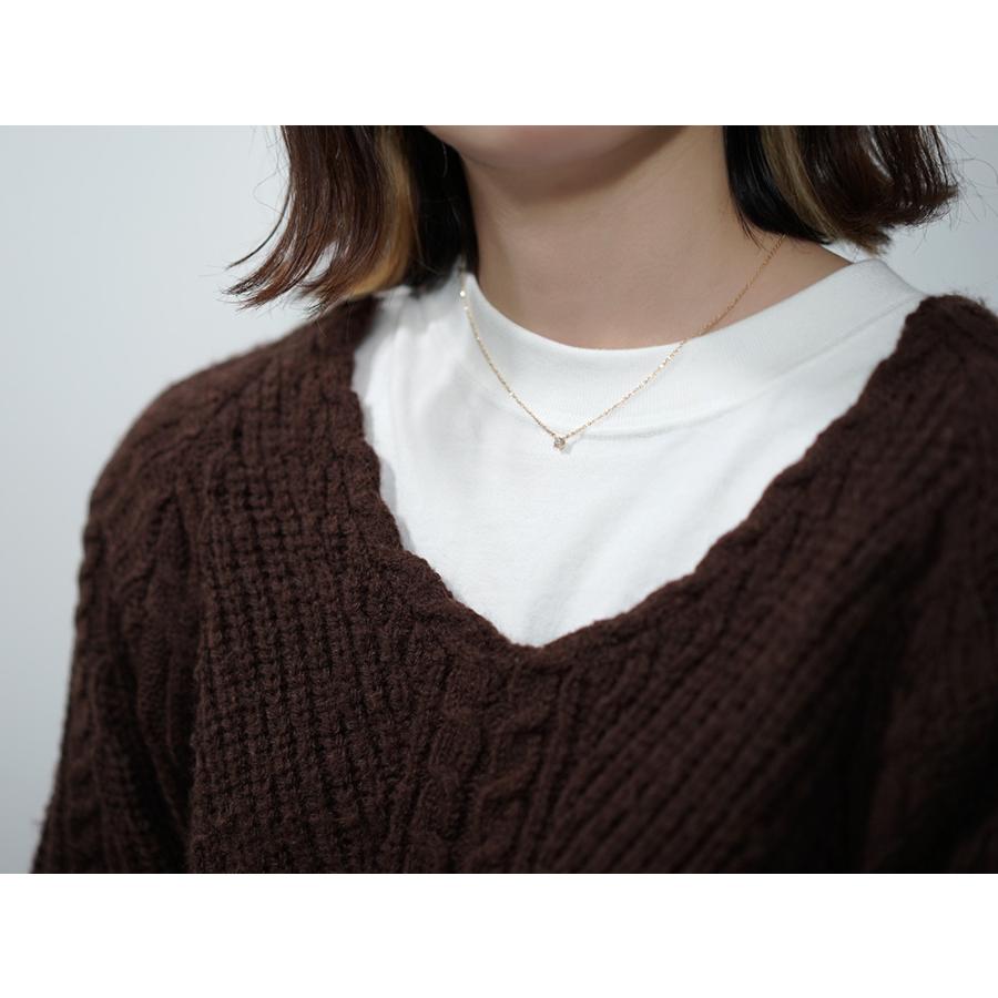 ダイヤモンドネックレス 18K ダイヤネックレス 0.2ct G/Vsup H&C