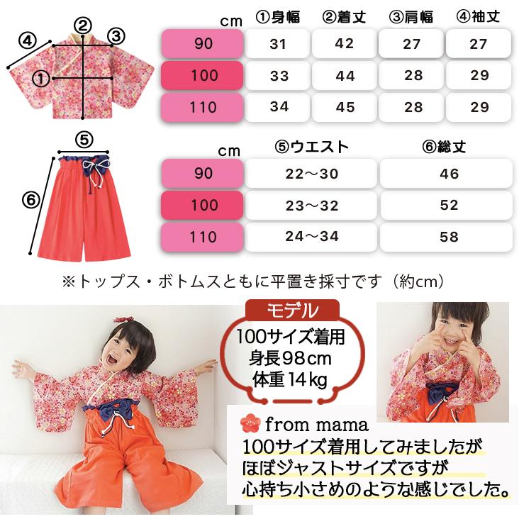 袴 袴セット 袴ロンパース じゃない セパレート 2点 セット 90 100 110