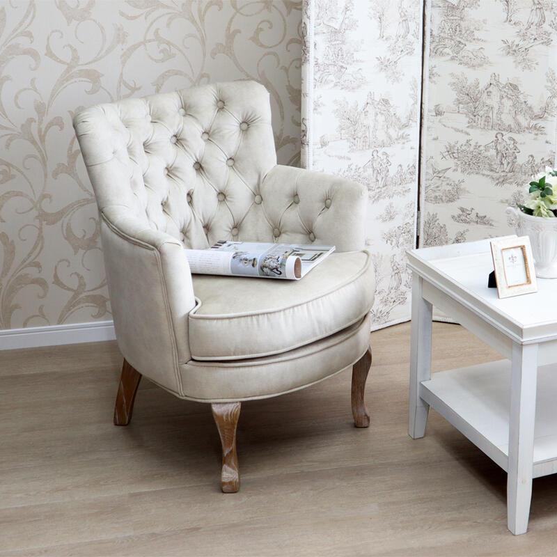 フレンチインテリア 1人掛けソファ アンティーク シャビー シャビー