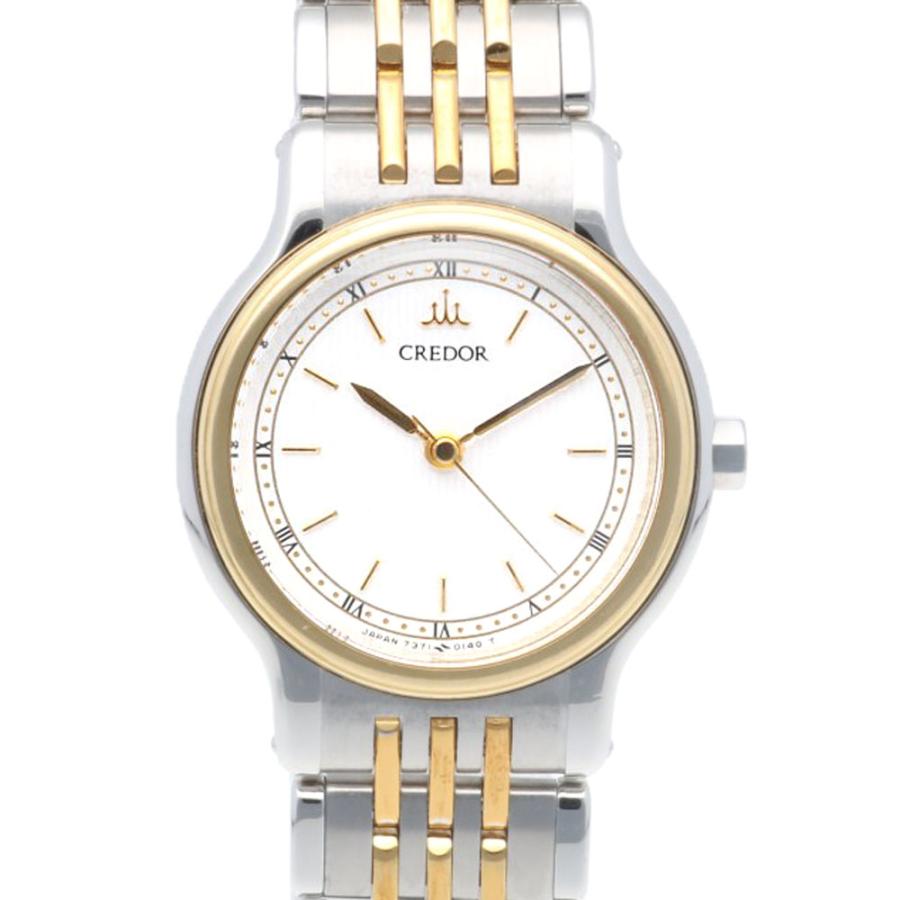 セイコー クレドール 18KT ベゼル 7371-0090 クォーツ レディース