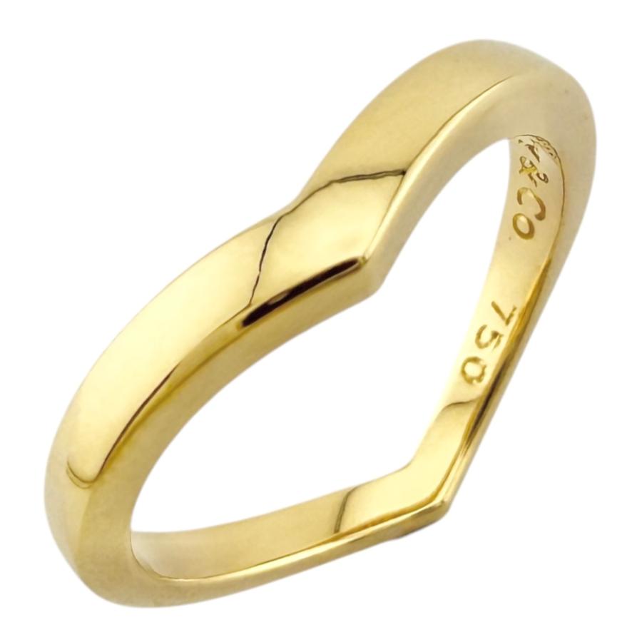 TIFFANY&Co.（ティファニー） Vバンド リング 指輪 14号 18金 K18