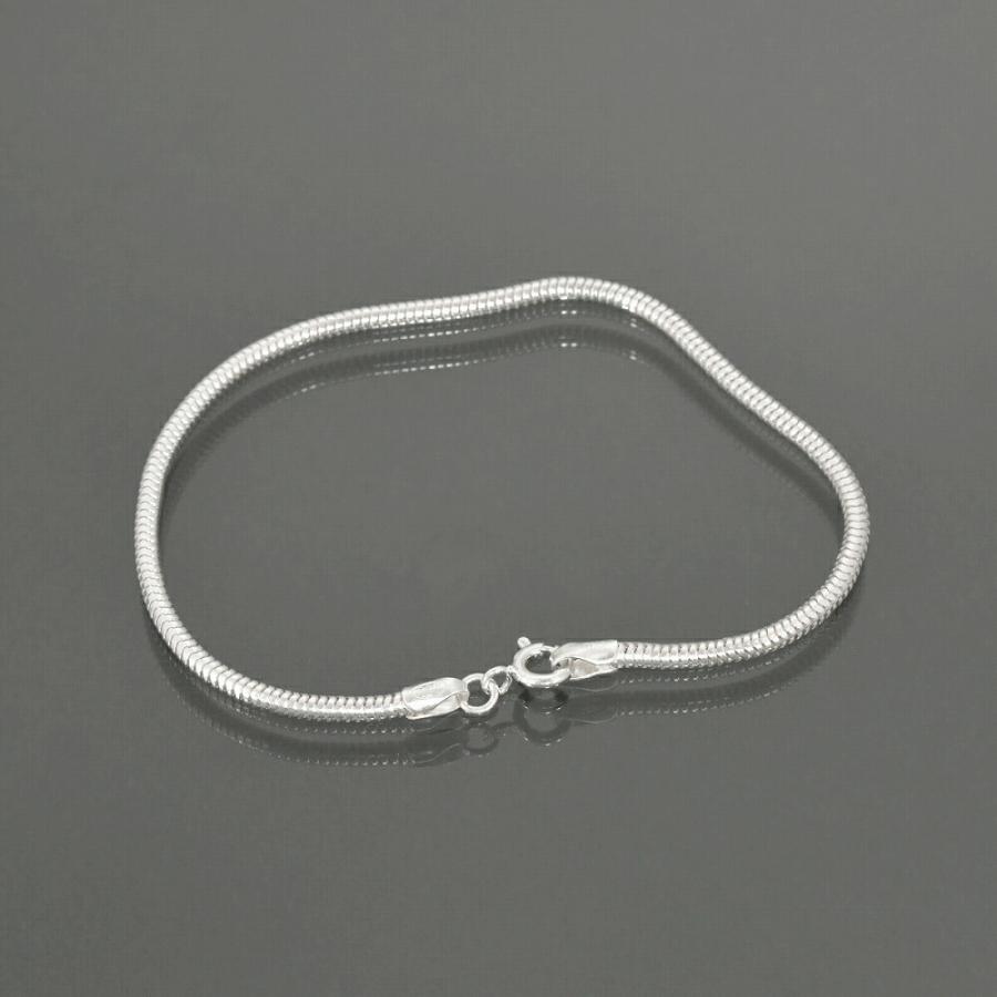 ブレスレット チェーン シルバー925 スネークチェーン 幅2.4mm 長さ
