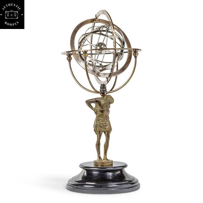 天球儀 インテリア雑貨 オブジェ アンティーク アトラス像 ギリシャ