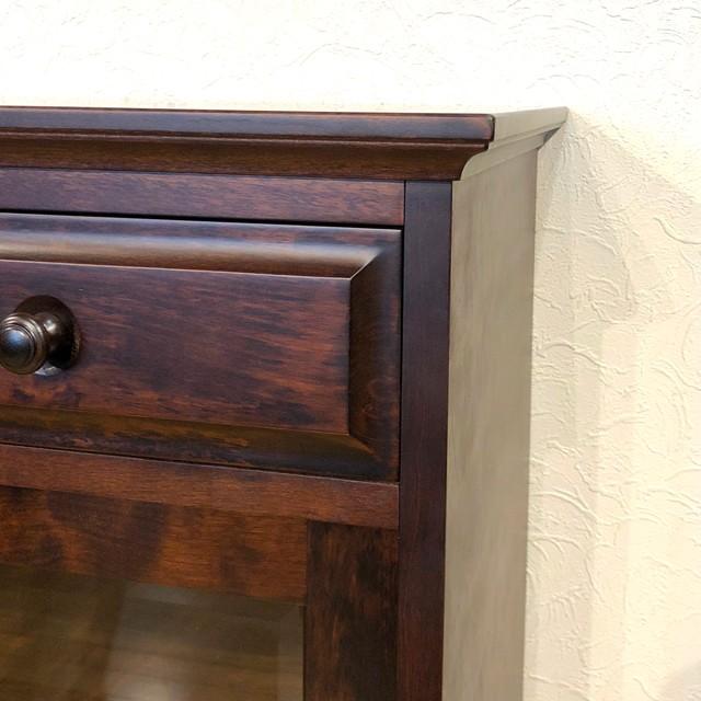 サイドボード 120 茶棚 リビングボード クラッシック 樺 カバ材 高級