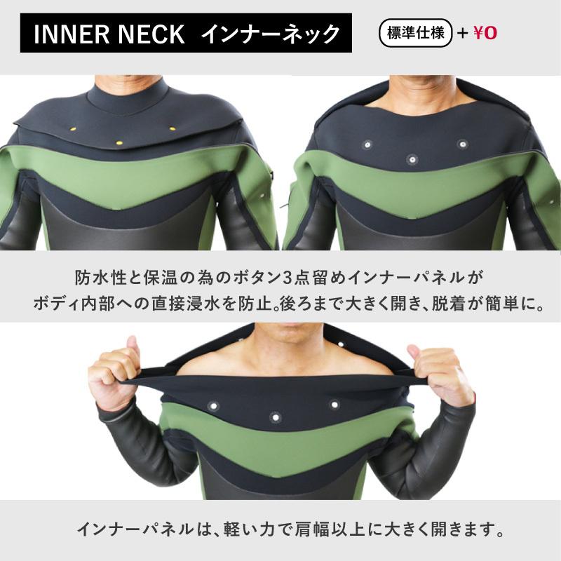ウェットスーツ セミドライ ロングチェストジップ 5mm 3mm サーフィン