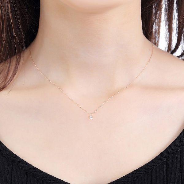 DAIYA（ダイヤ） ダイヤモンド ネックレス 一粒 K10 ダイヤネックレス