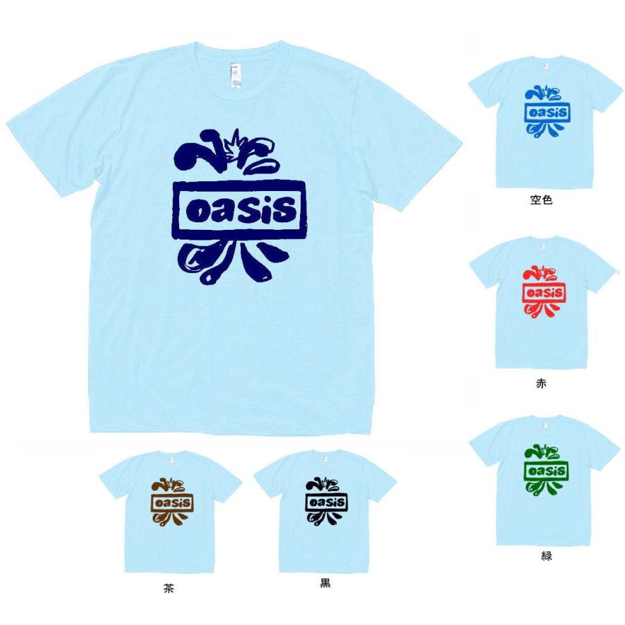 音楽・バンド・ロック・シネマ Tシャツ オアシス Oasis 水色 : Tシャツ