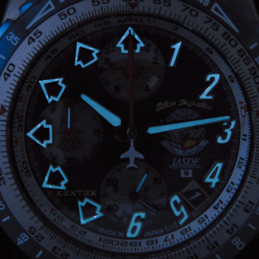 航空自衛隊 創隊60周年記念 『 ブルーインパルス 』 航空腕時計 クロノ