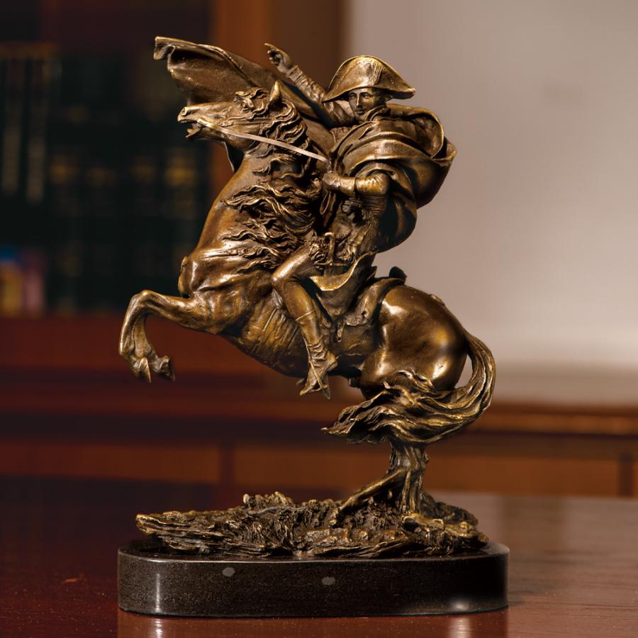 ブロンズ 像 「 ナポレオン 皇帝 」 高さ30cm 台座大理石 重さ4kg 美術