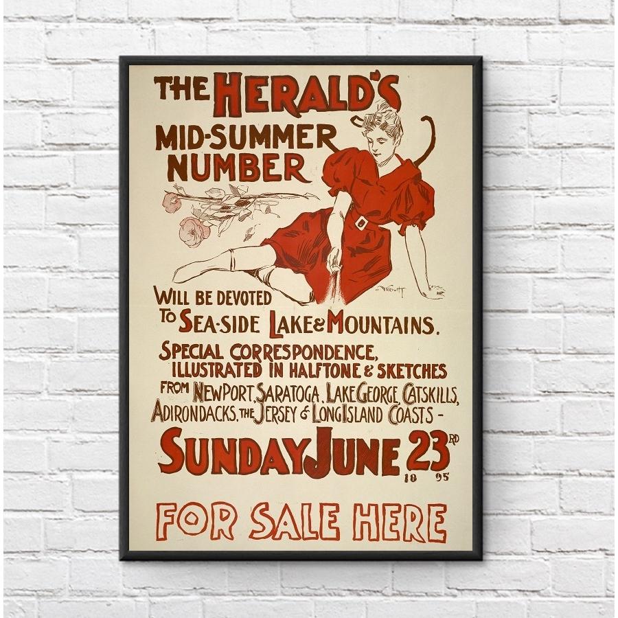 インテリアポスター ヴィンテージ アメリカン ニューヨーク ヘラルド