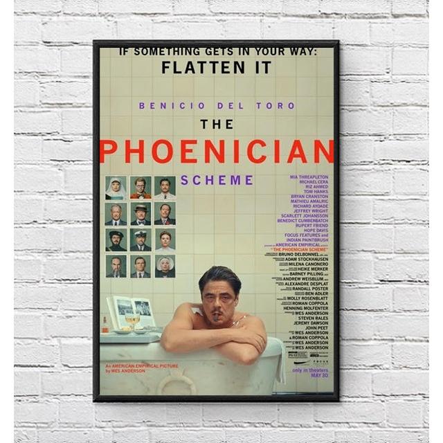 ザザコルダのフェニキア計画 映画ポスター US版 黒フレーム付き A3